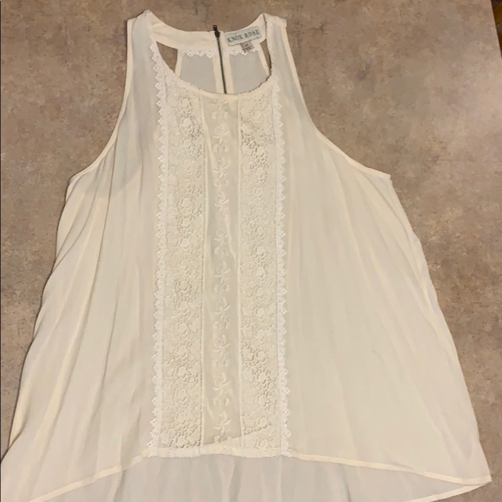 EUC RePosh Ecru/Cream Knox Rose XL Blouse